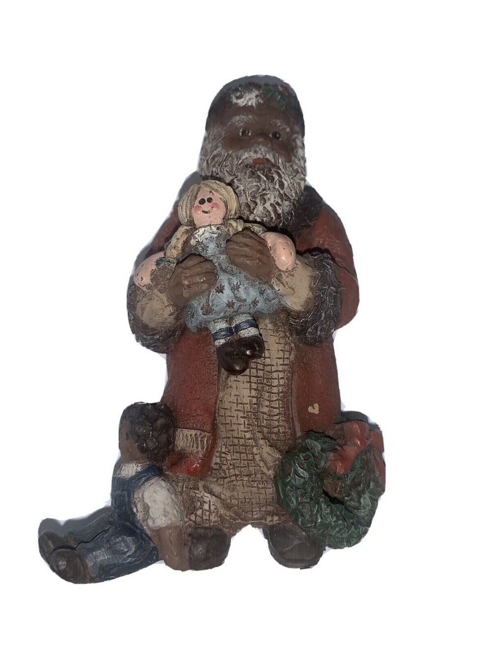 Sarah's Attic LOVE THE CHILDREN SANTA Flat Back Figurine #121 Limited Edition
